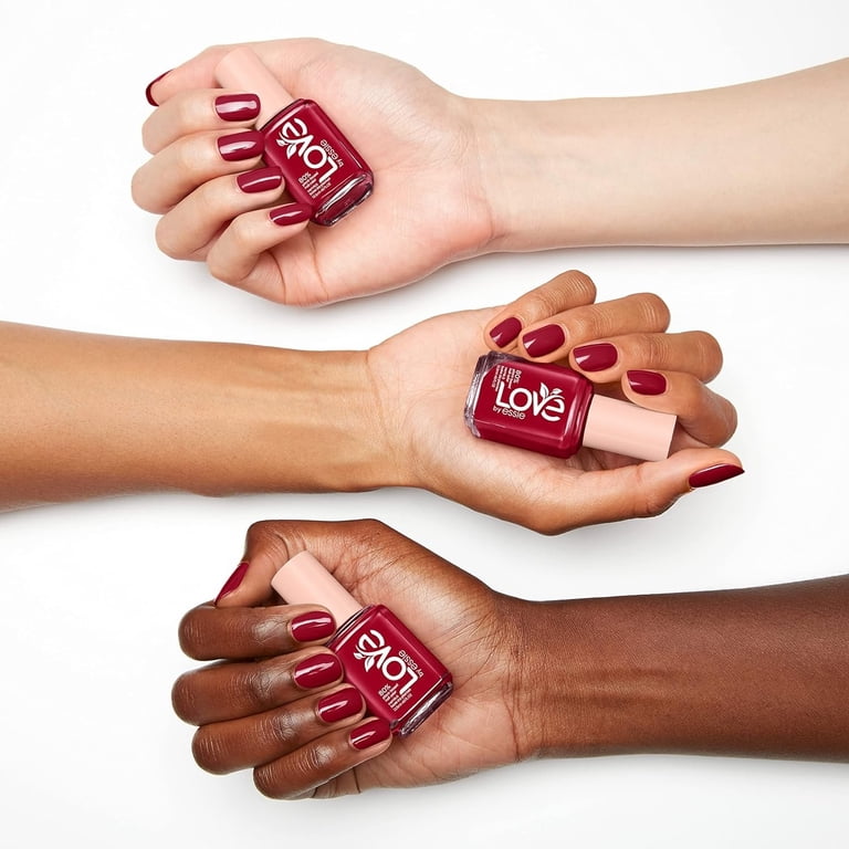 Love by Essie Nail Polish, 80% Plant Based, Salon Quality, Vegan, Wine Red, I Am The Moment, 0.46 fl oz