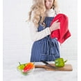 thumbnail image 2 of 35" Nautical Blue Pinstripe Patterned Kitchen Chef Apron, 2 of 8