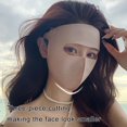 thumbnail image 6 of Women's Full Face Sun Protection Mask - Lightweight Polyester UV Shield for Summer Outdoor Wear - As Shown, 25g, 6 of 8
