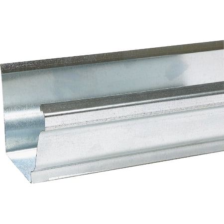 Amerimax Home Products 4 In. Galvanized Steel Gutter - Durable - 4 In. x 10 Ft, Silver