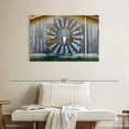 thumbnail image 2 of Elephant Stock Texas Barn Wall Art - Horizontal Canvas Wall Art - Living Room Wall Decor - Architecture Canvas - Brown And Blue Decor - 39" x 26", 2 of 8