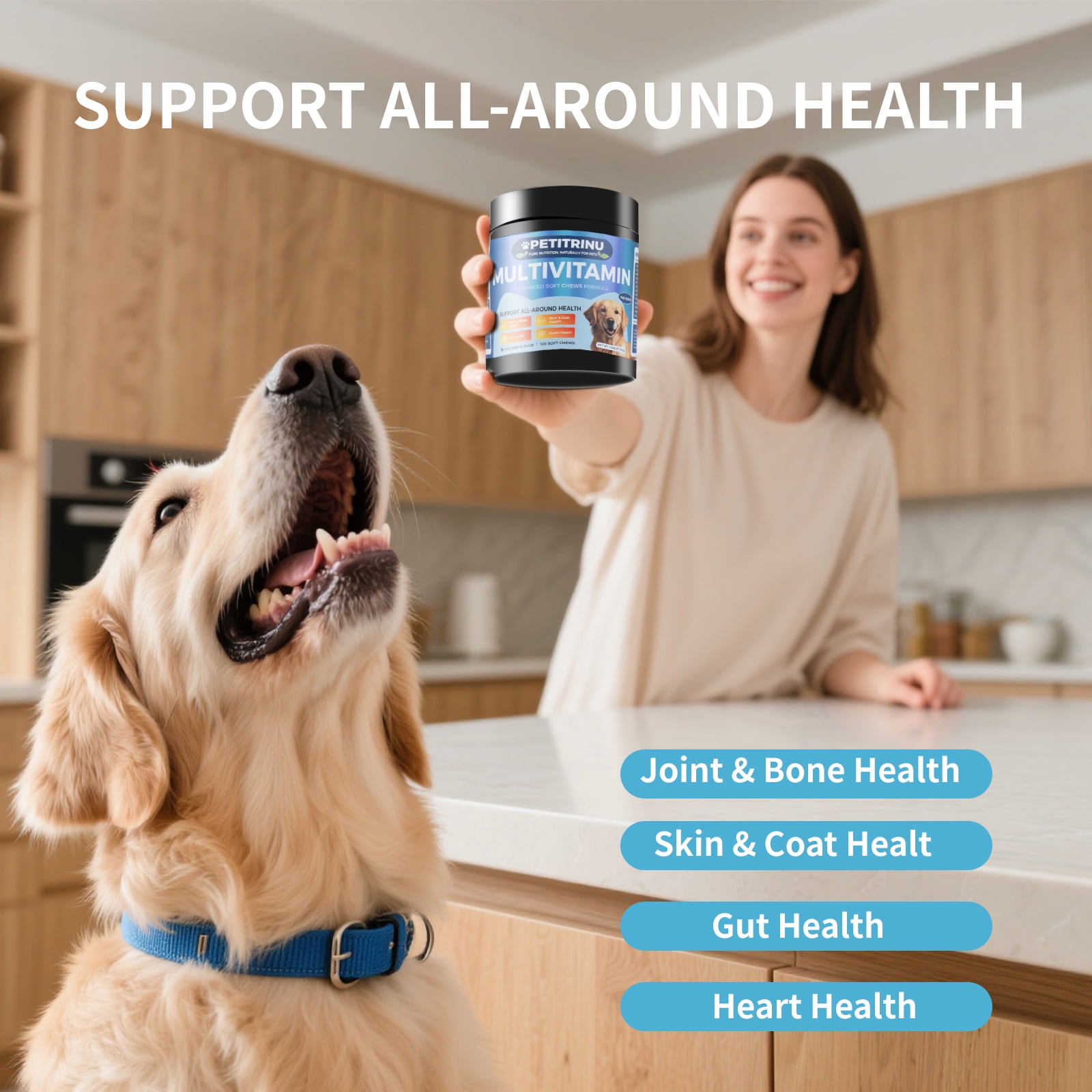 120 Chews Vitamins Treats Snacks for Dogs of All Ages