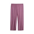 thumbnail image 2 of Stamzod Capri Pajama Pants Women Loose Casual Elastic Waist Comfy Pants Workout Yoga Lounge Pants Plus Size Pajamas XXL, 2 of 7