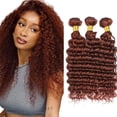 thumbnail image 1 of Hair Bundles Fridnae, rojo cobre #33, onda profunda, 30 cm, 35 cm, 40 cm, 1 of 6