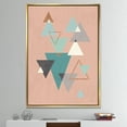 thumbnail image 2 of Designart ' Geometric hexagons Pattern III ' Transitional Framed Canvas, 2 of 3