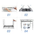 thumbnail image 5 of Nice C Folding Table Adjustable Height, Portable Camping Table Lightweight Aluminum, with Carry Handle for Outdoor, Beach, BBQ, Picnic, Cooking, Festival, Indoor, Office (Medium), 5 of 5