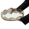thumbnail image 4 of Metal Decorative Gold Mirror Tray Perfume Tray Mirror Vanity Tray Dresser Tray, 4 of 12