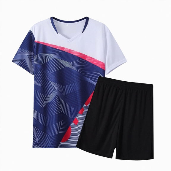 Hessimy Boys' Sport Shorts Set 2 Piece T-Shirt and Gym Shorts Breathable Activewear Clothing Set for Boys,Jogging Football Tracksuit 7-8 Years