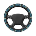 thumbnail image 5 of Cauagu Starry Sky Moon Wolf Leader Print Car Steering Wheel Cover - Universal Car Accessory for Diverse Cars for Steering Wheel with a Diameter of 14.5"-15", 5 of 7