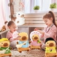 thumbnail image 5 of 10.2 inch Brown Capybara Plush Toy with 9 Pcs Clothing & Accessories - Mix & Match Dress Up Set, Super Soft Stuffed Animal for Kids Girls Boys, 5 of 6