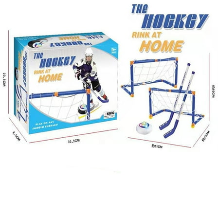 EXHUMKY Children's Athletic Toys Electric Suspended Ice Hockey Set Blue Plastic For Home Use 1 Set