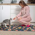 thumbnail image 3 of Pioneer Flower Floral Print Pattern Kitchen Rugs Sets Of 2, Anti Fatigue Non Slip Washable Floor Mats for Kitchen Sink Laundry, 17X30 Inch + 17X47 Inch, 3 of 6