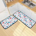 thumbnail image 7 of 2-Piece Kitchen Mat Set Non Slip Washable Floor Mats Decorative Rugs for Kitchen Sink Laundry Cute Doughnuts Pattern, 7 of 7