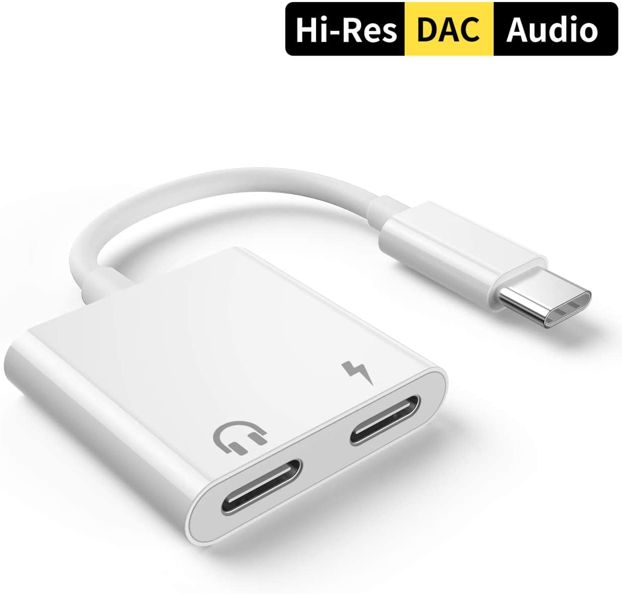 USB C Headphone Adapter Dual Type USB Splitter Jack Earphone Audio PD Fast Charging with Samsung, LG, Google Pixel 3/3XL/2/2XL - Walmart.com