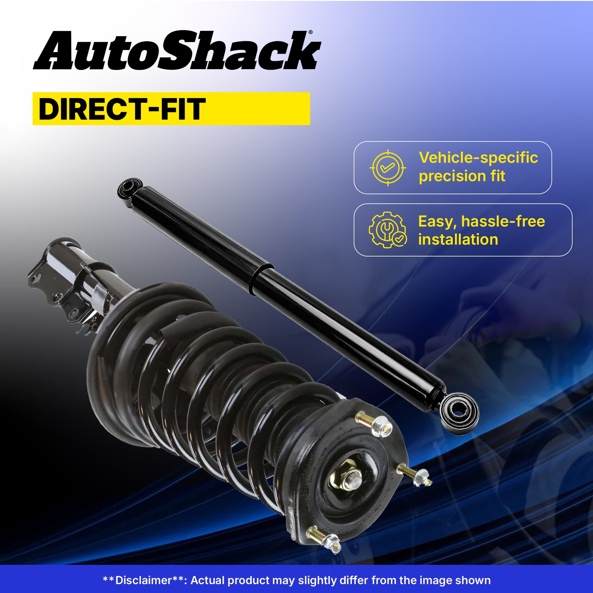 AutoShack Front and Rear Complete Strut & Coil Spring Assemblies & Shock Absorbers - Driver and Passenger Side for Hyundai, Elantra 2007-2010, FWD L4 2.0L