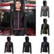 thumbnail image 2 of TFixol - Abrigo deportivo con capucha para mujer, manga larga, bolsillo con cremallera, elástico, rápido, 2 of 8