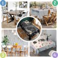 thumbnail image 4 of Pioneer Flower Floral Print Pattern Rectangle Tablecloth 60"x84",Waterproof Polyester Rectangle Table Cloth, Wipeable Spillproof Polyester Tablecloth for Dining, Camping, Indoor and Outdoor, 4 of 5