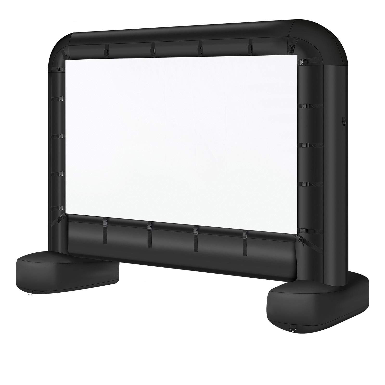 KFFKFF 14 ft Inflatable Movie Screen, 600D Washable Projector Screen with Carrying Bag, 16:9 Quick Setup for Outdoor Events, Home Theater, Parties, and Poolside Entertainment