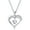 Clear, variant on Women Jewelry Gift 18k White Gold Plated CZ Diamond Love Heart Pendant Necklace