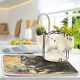 thumbnail image 5 of Dish Drying Mat Kitchen Pad Large Counter Absorbent Dish Mats Drainer Gray Wolf and Rabbit, 5 of 8