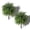 02#Green[2PCS], variant on Bxaolu 15.8" Artificial Topiary Trees with Ground Spike, Set of 2 Norfolk Pine Topiary, UV Resistant Shrubs Plants Fake Cedar Tree Bushes for Outdoor Front Porch Garden Décor