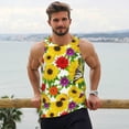 thumbnail image 6 of Pofeuu Tiger Swallowtail On Flowers Print Men's Workout Tank Tops Sleeveless Muscle Gym Shirt Quick Dry-XX-Large, 6 of 7
