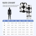 thumbnail image 5 of Men's 2 Pack Pajama Set Long Sleeve Sleepwear Soft Loungewear Pjs Sets, Marble Check Diagonal Black White, 5 of 6