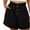 Black, variant on Timegard Shorts for Women Wide Leg Elastic Waist Button Loose Lightweight Casual Shorts Summer Fashion
