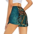 thumbnail image 3 of Haiem Owl In Blue Women's 2 in 1 Running Shorts - Lightweight Athletic Workout Gym Yoga Breathable Sports Shorts Liner with Phone Pockets-XX-Large, 3 of 9