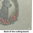 thumbnail image 3 of Scottish Deerhound Christmas Flowers Glass Cutting Board 12 in x 15 in, 3 of 5