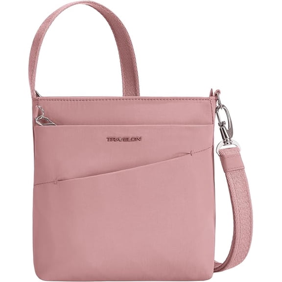 Travelon Anti-Theft Roam Small Crossbody, Desert Pink