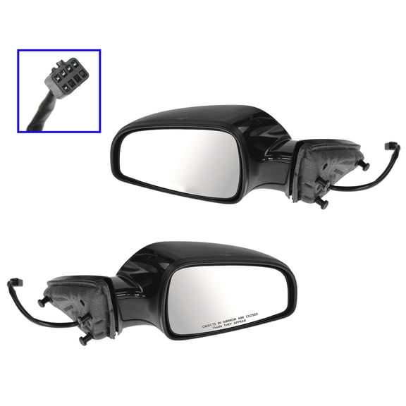 TRQ Mirror Power Heated Left LH & Right RH Pair Set for Chevy Malibu Saturn Aura MRA09321 Fits select: 2008-2012 CHEVROLET MALIBU