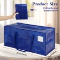 thumbnail image 2 of stusgo 6 Pack Extra Large Moving Bags Heavy Duty with Zippers & Carrying Handles, Moving Boxes Alternative, Packing Supplies, Large Storage Bags Totes for Space Saving(Blue), 2 of 10