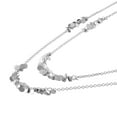 thumbnail image 3 of Silvertone Beaded Double Strand Station Pattern Necklace for Women Jewelry Size 32-34" Birthday Christmas Gifts for Women, 3 of 6