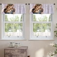 thumbnail image 2 of LALILO Kitchen Curtain Valance Tropical Leaves And Rod Pocket Window Curtain 52"x 18" Set of 2, 2 of 5