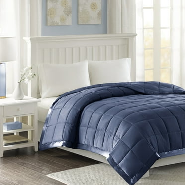 Madison Park Windom Twin Microfiber Down Alternative Stain Resistant Blanket - Navy