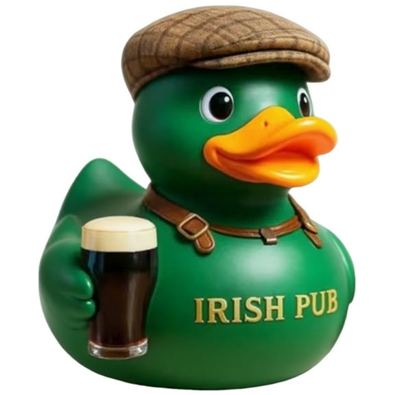 Mozhitti Irish Pub Duck Resin Ornament Cute Small Statue For Home Bar Decoration & Tabletop Display