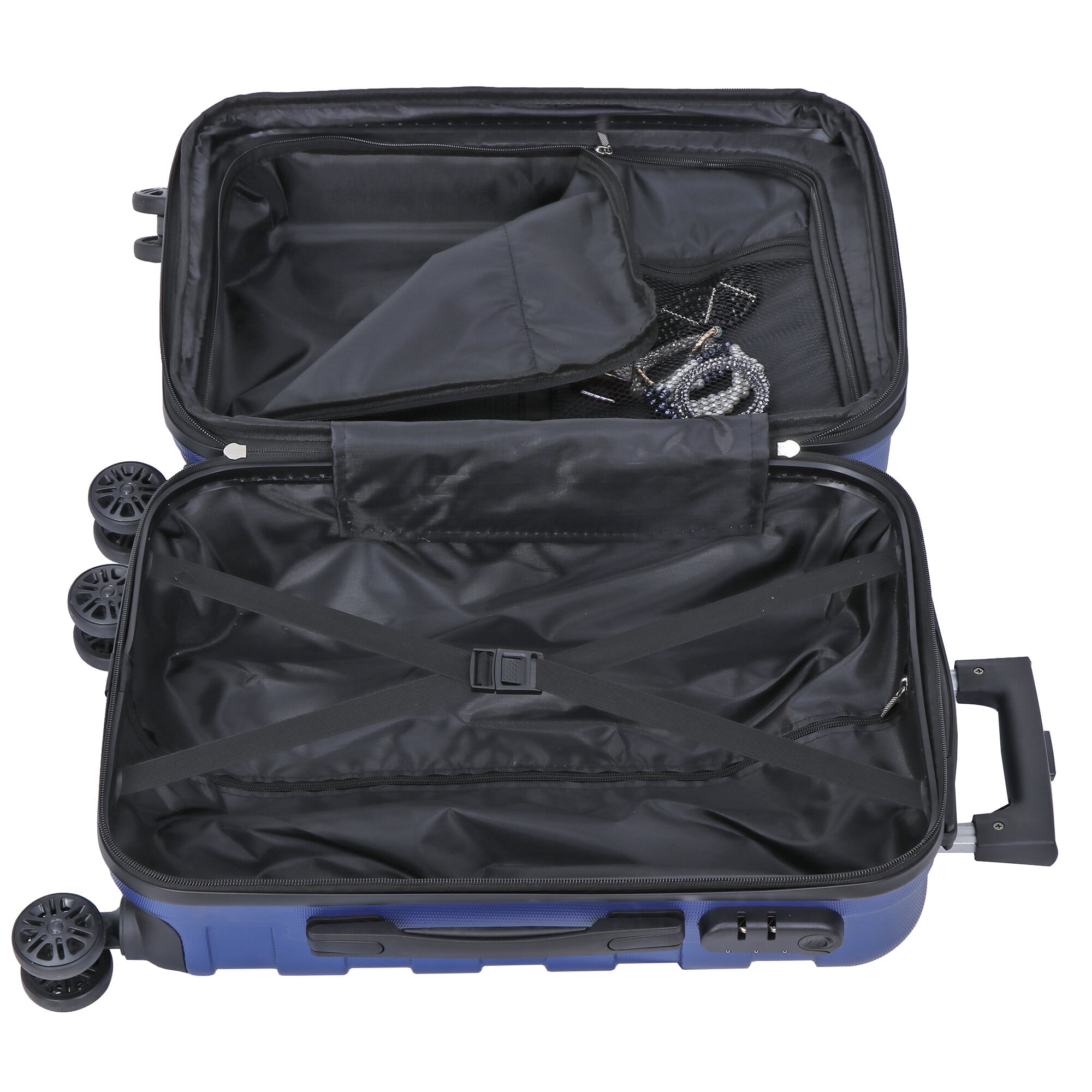 ZENY 21" Expandable ABS Luggage Suitcase Trolley, Blue