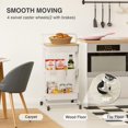 thumbnail image 4 of Carrito utilitario rodante DTK de 3 niveles con tapa superior, color blanco, 4 of 7