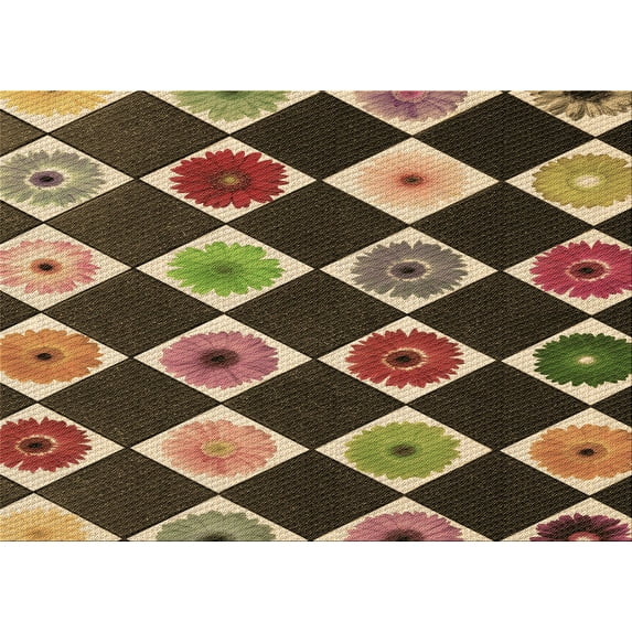 Ahgly Company Machine Washable Indoor Rectangle Transitional Peru Brown Area Rugs, 2' x 5'