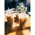 thumbnail image 5 of 25 Sets (50 Count) 20 oz Clear Plastic Cups with Lids and Straws - Disposable PET Cups, Leak Proof & Freezer Safe, for Iced Coffee, Smoothies, Bubble Tea, Parties, and Home Use, 5 of 6