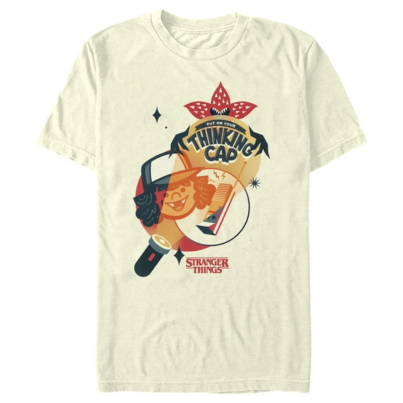 Netflix Men's Stranger Things Put on Your Thinking Cap Graphic T-Shirt