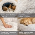 thumbnail image 3 of Best Friends by Sheri Original Calming Donut Dog and Cat Bed, Lux Faux Fur, Navy Blue, XL (45in x 45in) - Anxiety Relief for Pets Up to 150 lbs, 3 of 8