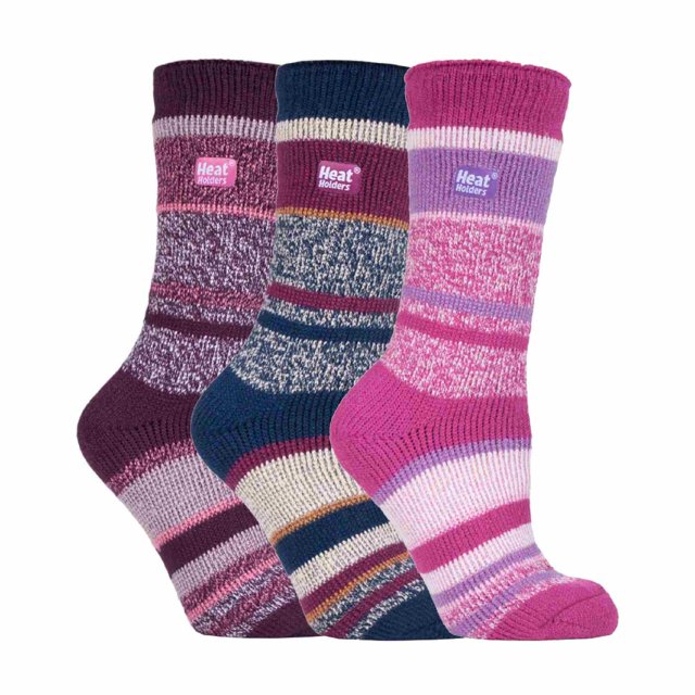 HEAT HOLDERS - 3 Pack Multipack Ladies Insulated Thermal Socks for Winter