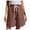 Coffee, variant on Aayomet Shorts For Women Casual Women's Summer Casual Shorts Breathable Mid Waist Shorts with Pockets,White L