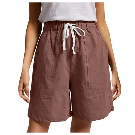 

koaiezne Shorts Drawstring Solid Casual Frenulum Fashion Pockets Women s Pants Maternity Dresses for Women Short Sleeve Womens Short Kimono Lightweight