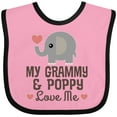 thumbnail image 3 of Inktastic Grammy and Poppy Love Me Grandchild Boys or Girls Baby Bib, 3 of 4