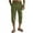 Army Green, variant on Ecqkame Mens Capris Pants Casual Elastic Waist Drawstring Breathable Trousers with Pockets Solid Color Lightweight Pants Army Green M
