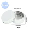 thumbnail image 2 of 24 pc Round Aluminium Tin Cans Aluminium Jar Storage Containers for Cosmetic Candles Candies with Screw Top Lid White 4.15x1.8cm Inner Diameter: 34.5mm Capacity: 15ml, 2 of 6