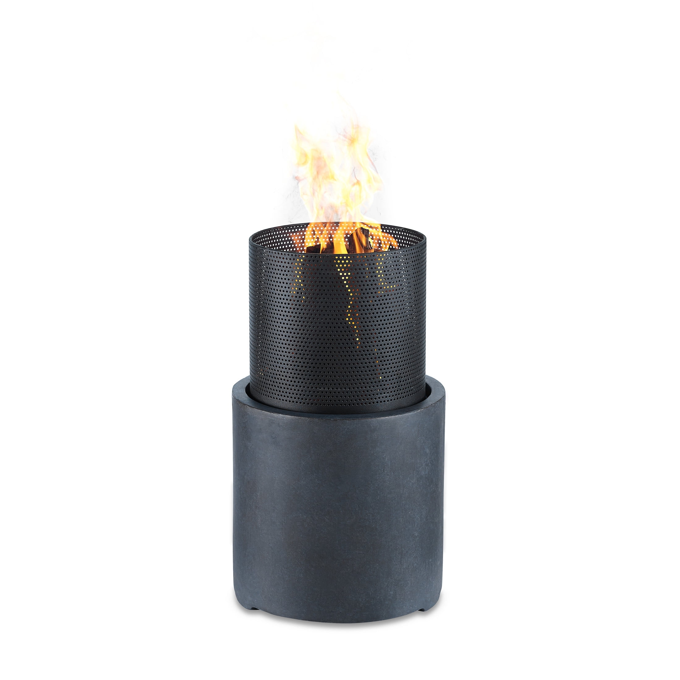 Danya B. 22" Wood Burning Faux Stone Fire Column